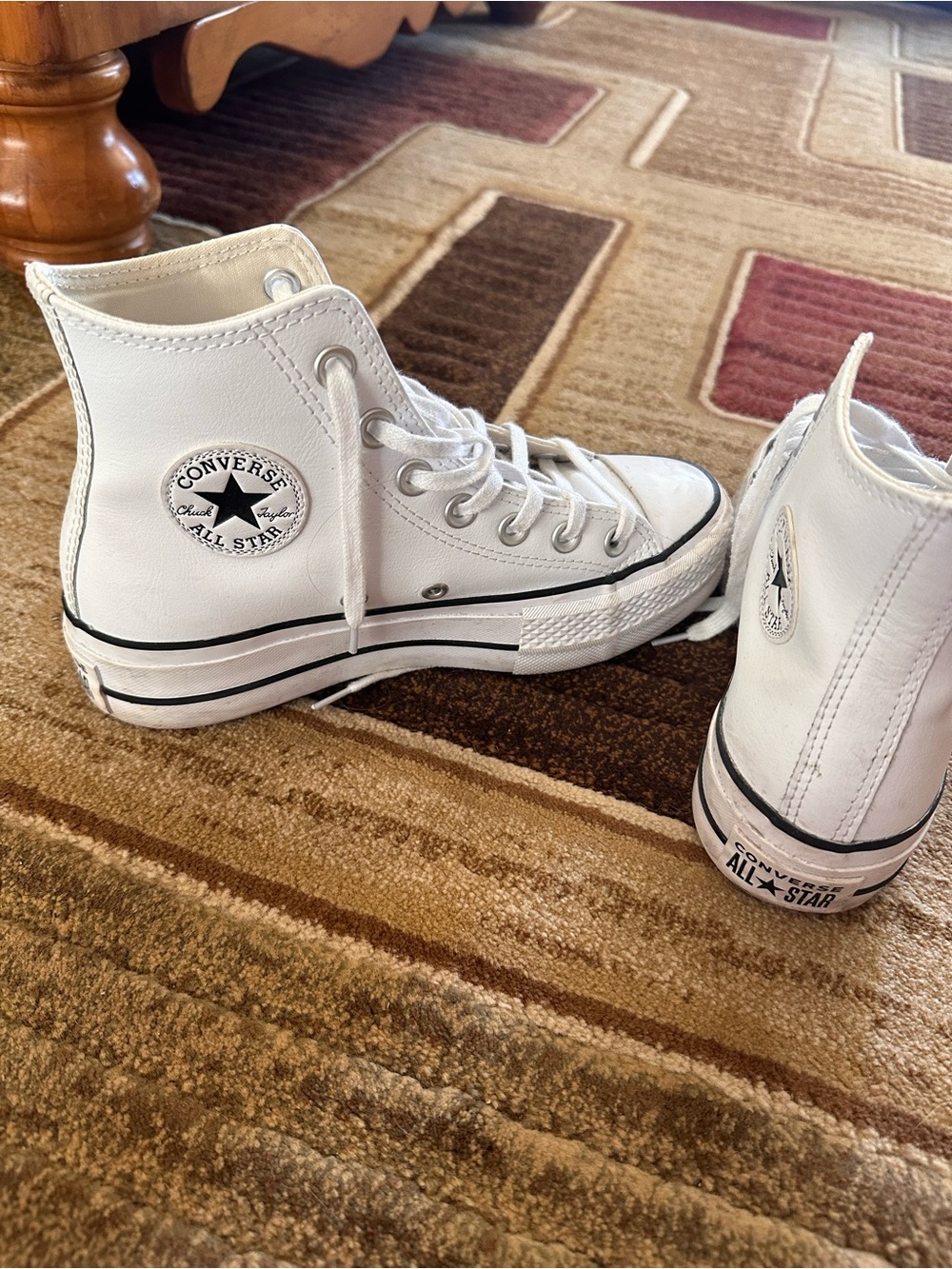 Converse White High Top Canvas Sneakers
